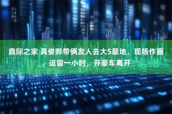鼎际之家 具俊晔带俩友人去大S墓地，现场作画、逗留一小时，开豪车离开