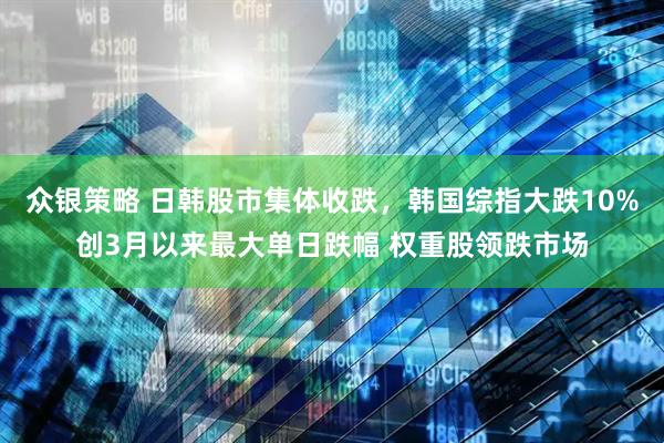 众银策略 日韩股市集体收跌，韩国综指大跌10%创3月以来最大单日跌幅 权重股领跌市场